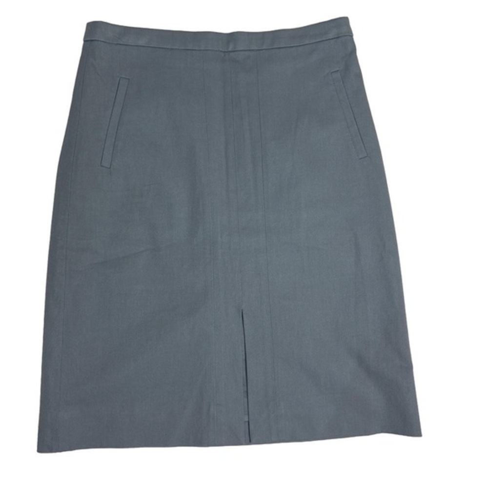 ⭐️ J. Crew Gray Pencil Skirt Knee-Length Work Slit skirt- size 4